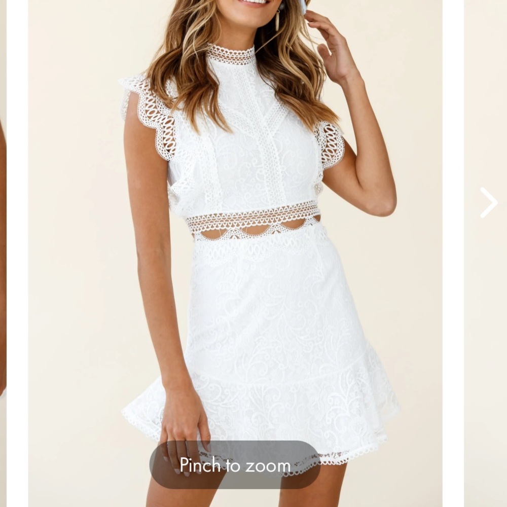 Brand new with tags white lace high neck dress